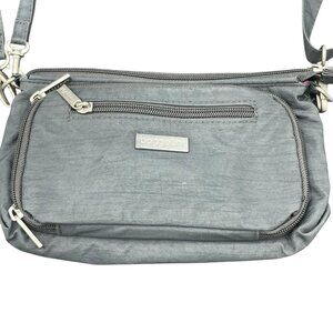 Baggallini Gray Small Crossbody Bag Organizer Nylon